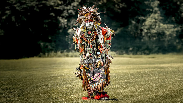 Louis Campbell next to the woods