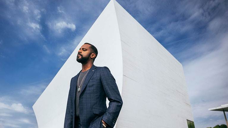 Carlos Simon behind the REACH at the Kennedy Center