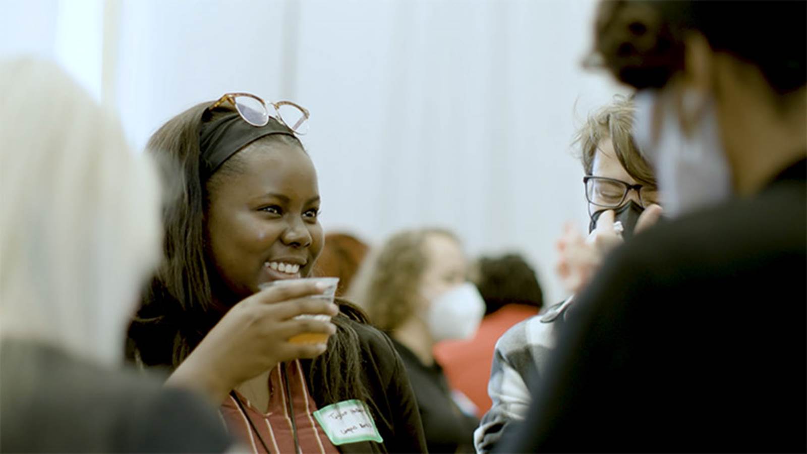 staff in action at a socail events