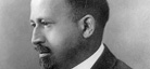 A black-and-write image of scholar, novelist, essayist, and editor W. E. B. Du Bois.