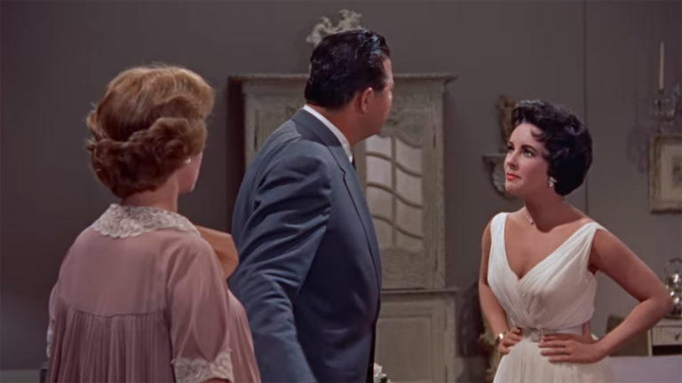 A scene with Elizabeth Taylor from Cat on a Hot Tin Roof.