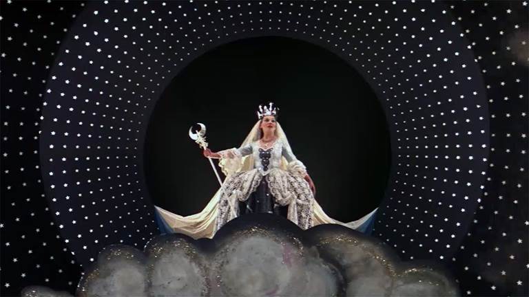 The Queen of the Night from Mozart's opera The Magic Flute as portrayed in the film, Amadeus (1984, dir. Miloš Forman)