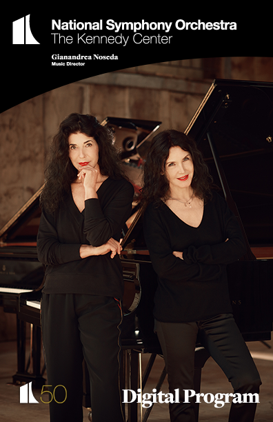 NSO program cover for Katia & Marielle Labèque