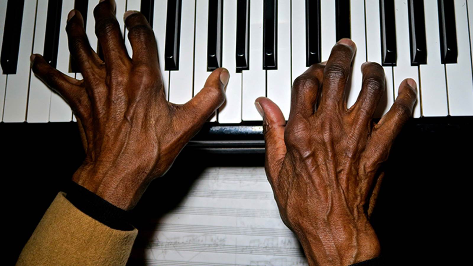 George Walker's Hands on piano