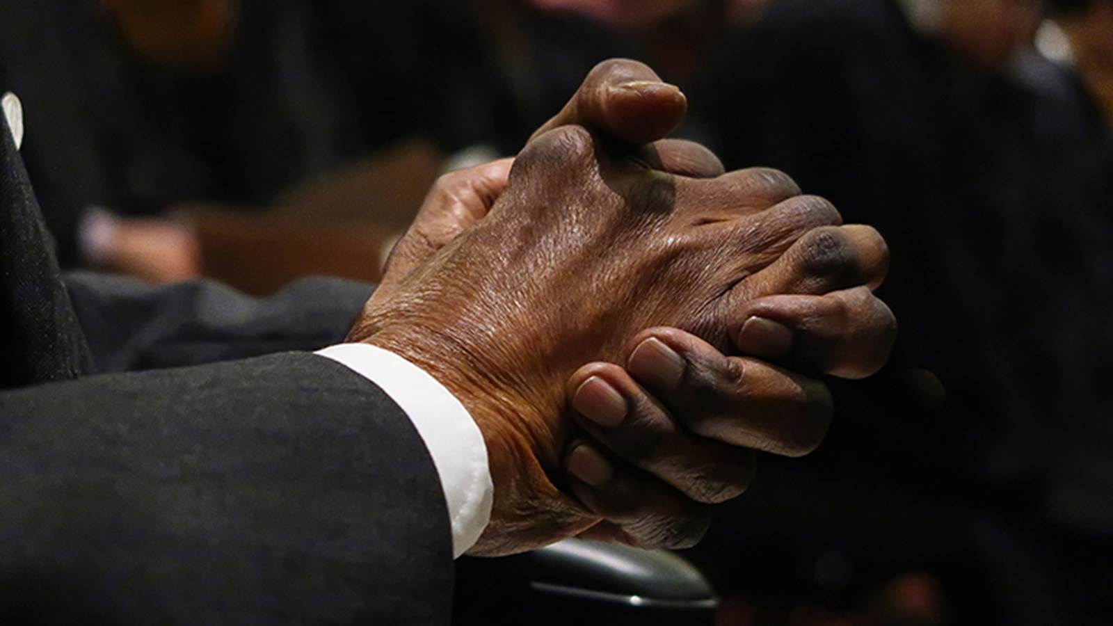 George Walker's hands