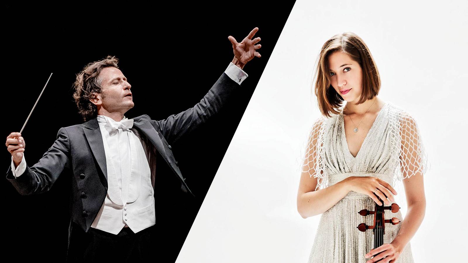 Gustavo Gimeno conducting and Camille Thomas holding a cello