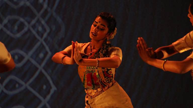 A photo from an international dance performance. 