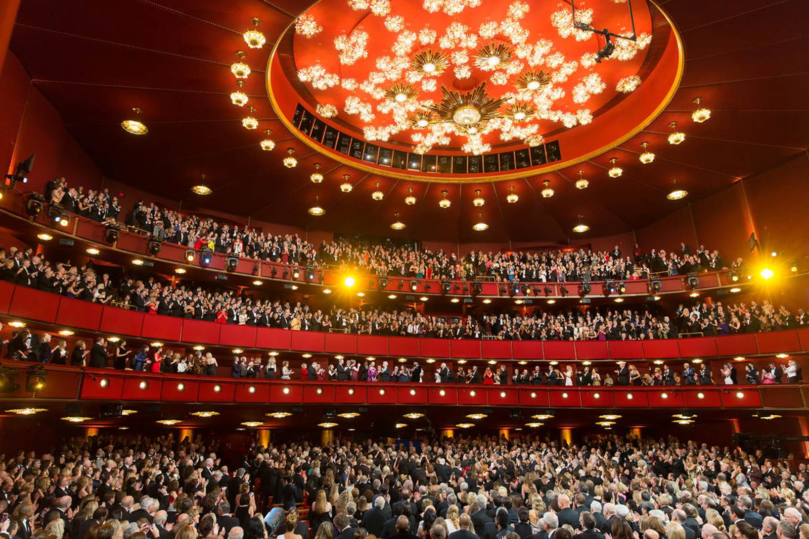 A photo of a standing ovation in the Opera House. 