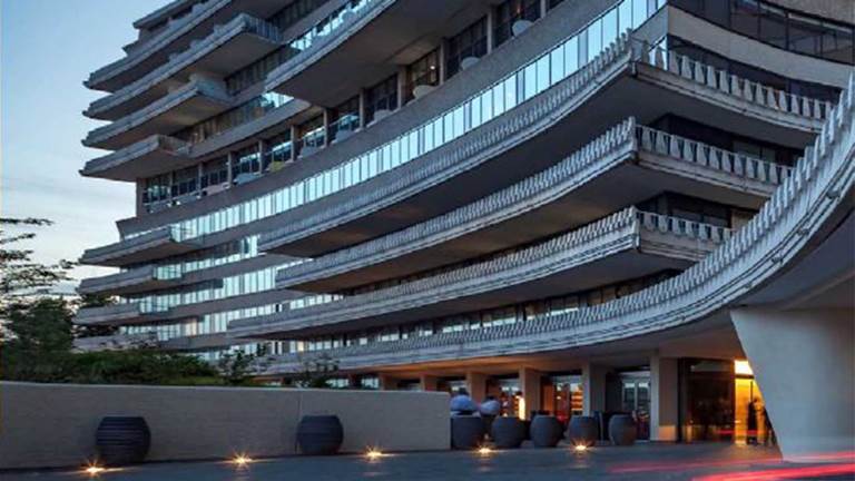 A photo of the Watergate Hotel exterior. 