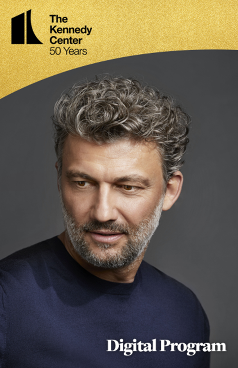 Digital Program for Jonas Kaufmann (German tenor in a navy sweater)