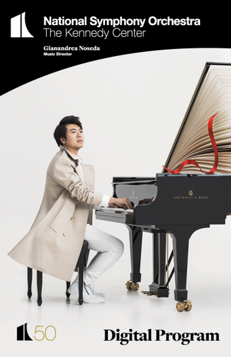 NSO Program for Lang Lang playing the piano