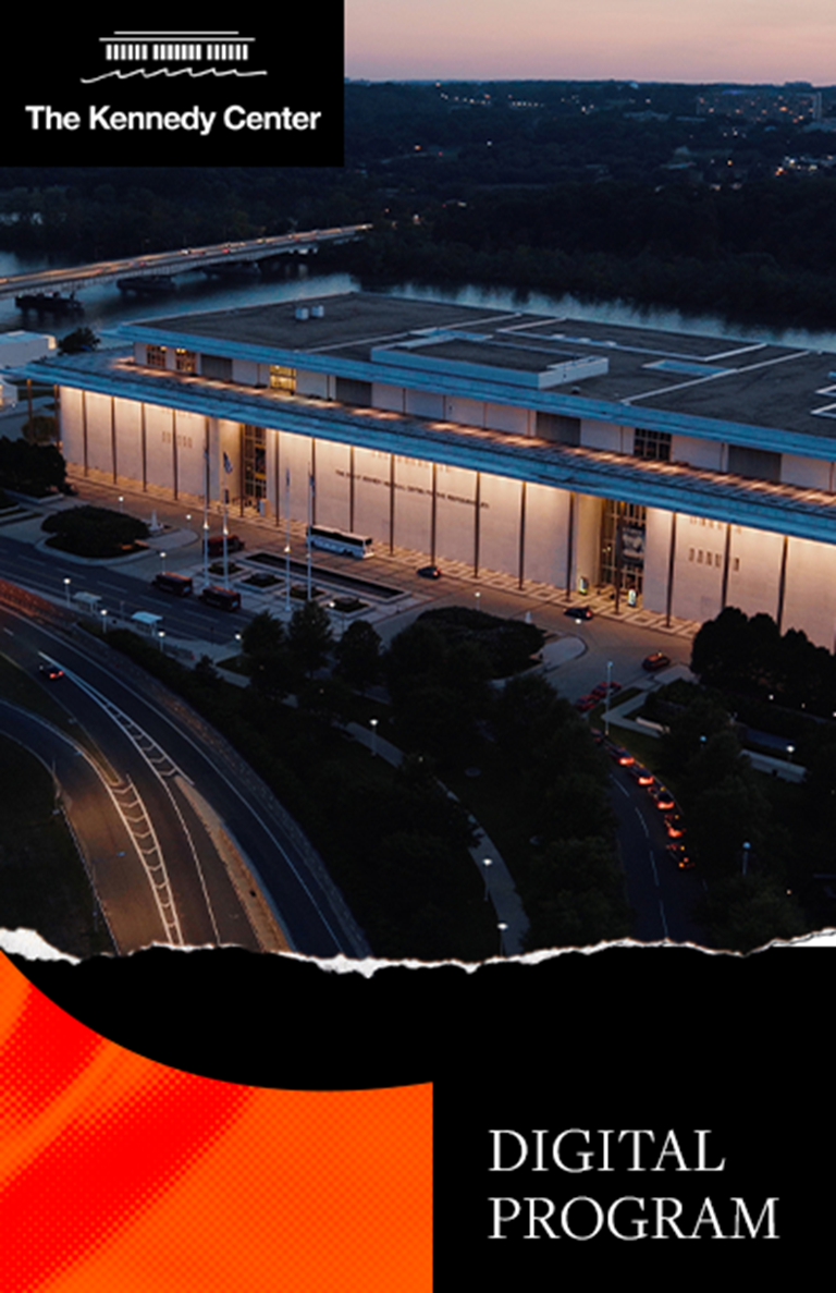 Digital Program cover showing a bird's eye view of the Kennedy Center campus