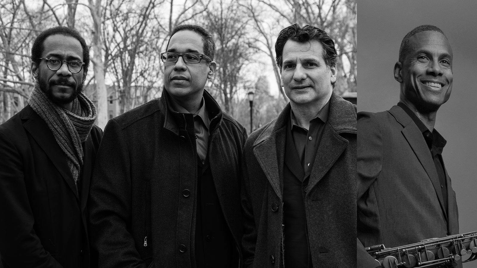 Photo composite of all 4 artist from left to right - Brian Blade, Danilo Pererz, John Patitucci, Mark Turner.