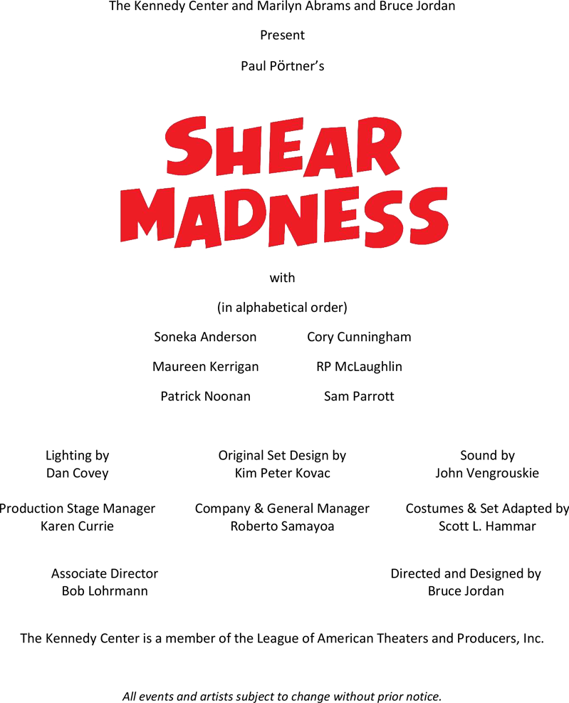 Shear Madness Cast
